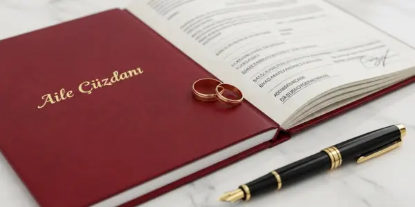 Official Turkish marriage certificate and wedding ring